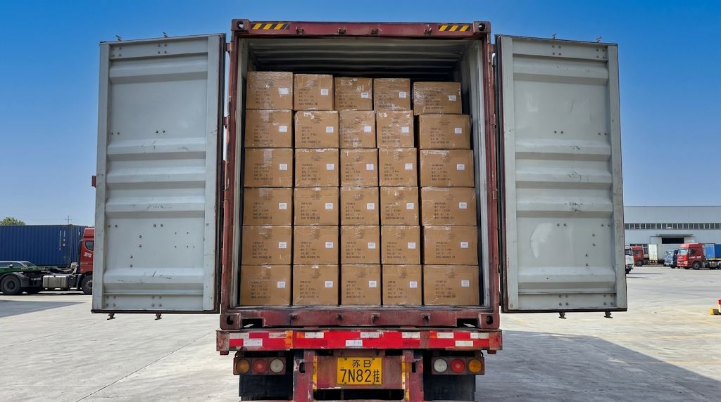Fully loaded container ready for export