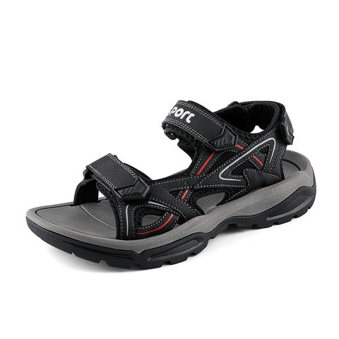 Men's Retro Leather Velcro Sandals - wholesale footwear