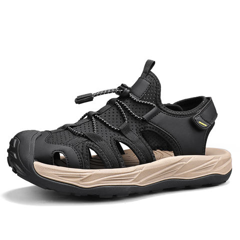 Closed-Toe Retro Sandals, Big Sizes - wholesale footwear