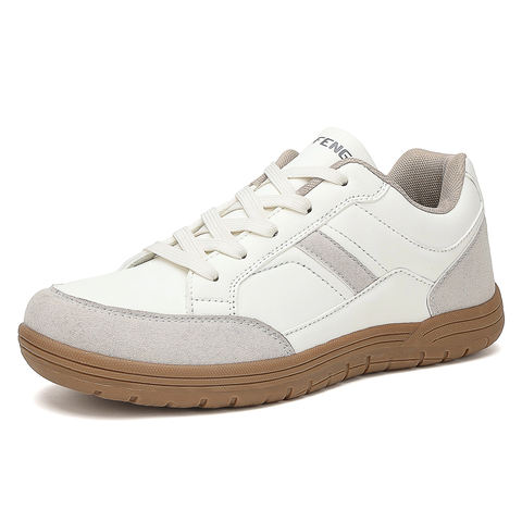 Men's Thick-Sole Leather Sneakers - wholesale footwear